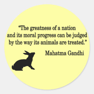 Mahatma Gandhi Quote Collection Classic Round Sticker