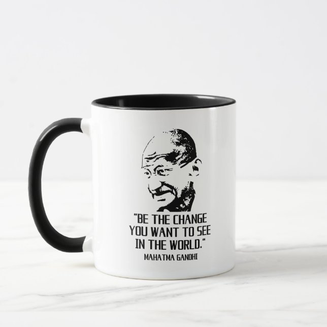 Mahatma Gandhi Quote Mug (Left)