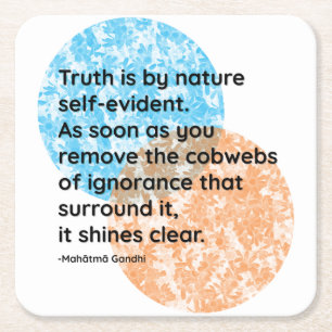 Mahatma Gandhi Truth Quotes Square Paper Coaster