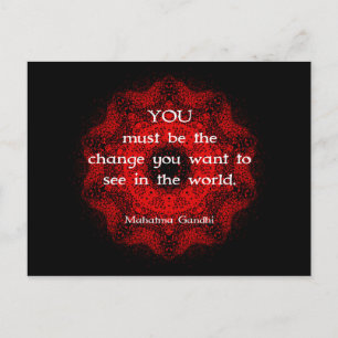 Mahatma Gandhi Wisdom Saying about action Postcard