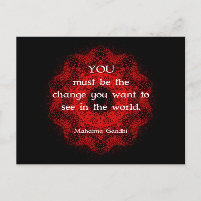Mahatma Gandhi Wisdom Saying about action Postcard (Front)