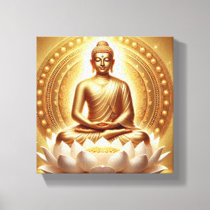 Mahavira Meditative Pose Art - Enlightenment and S Canvas Print