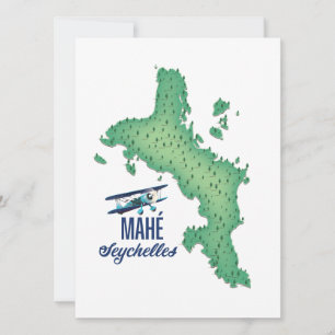 Mahé, Seychelles Vintage map