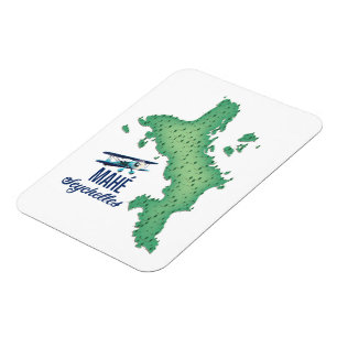 Mahé, Seychelles Vintage map Magnet