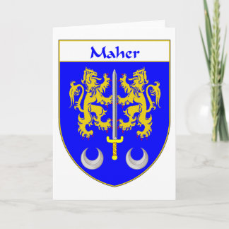 Maher Coat of Arms/Family Crest Holiday Card