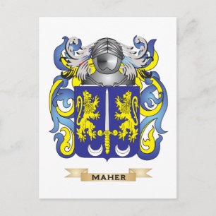 Maher Coat of Arms (Family Crest) Postcard