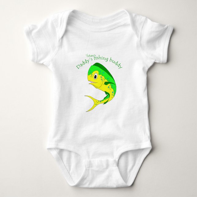 Mahi Future Fishing Buddy Baby Bodysuit (Front)