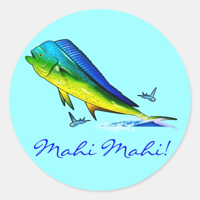 Mahi Mahi Classic Round Sticker (Front)