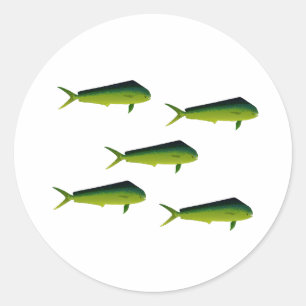 Mahi Mahi Fish - Dolphin - Dorado Classic Round Sticker