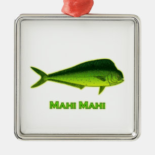 Mahi Mahi Fish Metal Tree Decoration