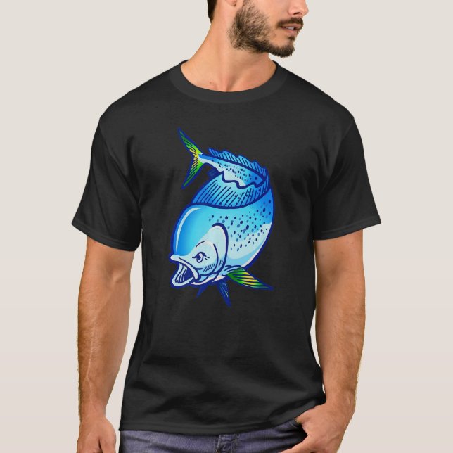 Mahi Mahi Fishing Dorado Fisherman Angling Fan T-Shirt (Front)