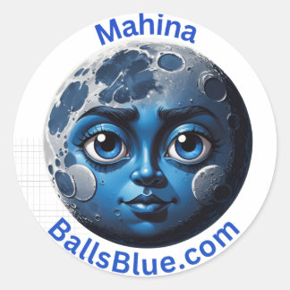 Mahina (Moon) Sticker – BallsBlue Collection