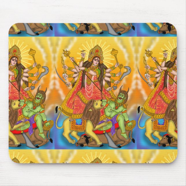 Mahishasur Mardini Durga Mouse Pad (Front)
