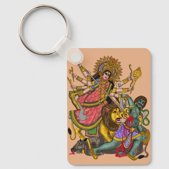 Mahishasura Mardini Keychain (Front)