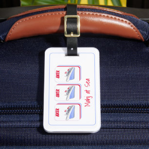 Mahj at Sea Personalised Mahjong Cruise Luggage Tag