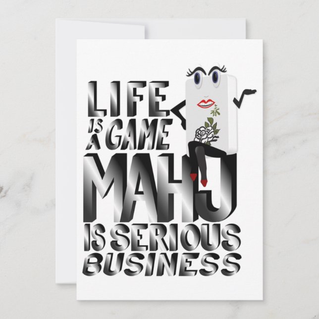 Mahj is Serious Business Card (Front)