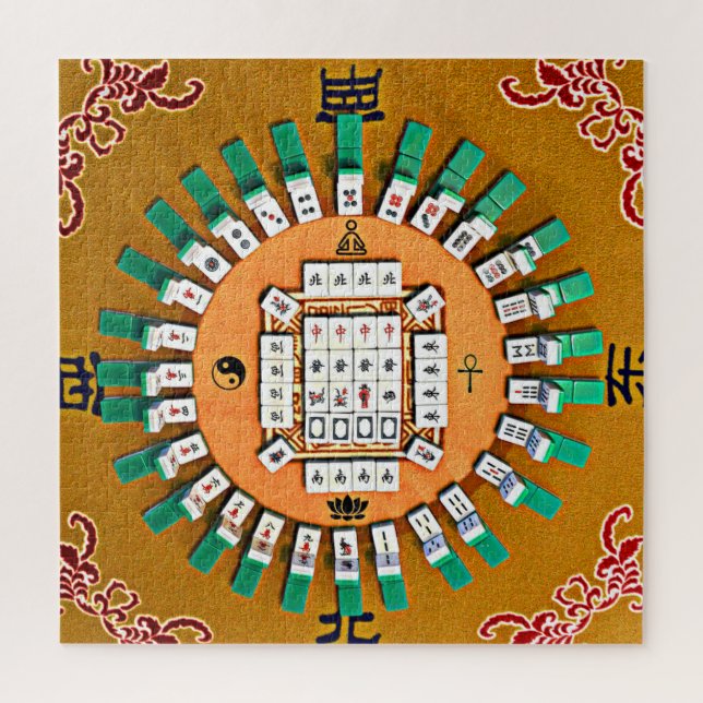 Mahj Mystic Circle Puzzle (Vertical)