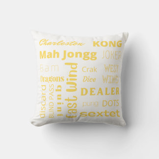 Mahj pillow in yellow