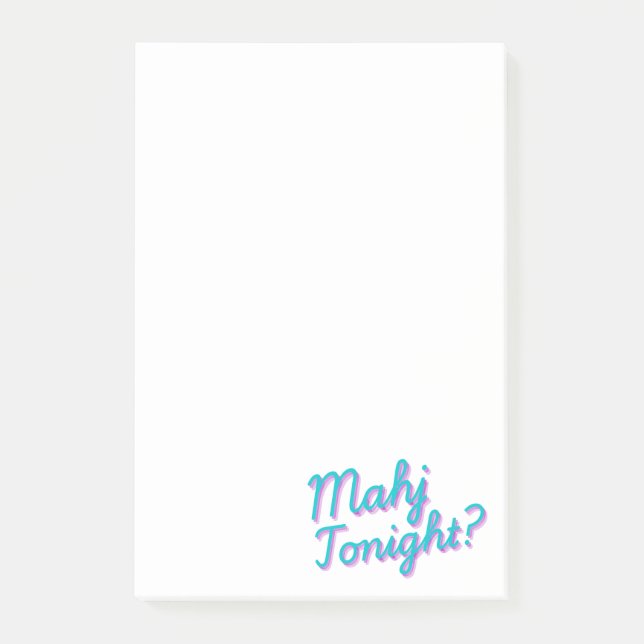 Mahj Tonight post its for friends Post-it Notes (Front)