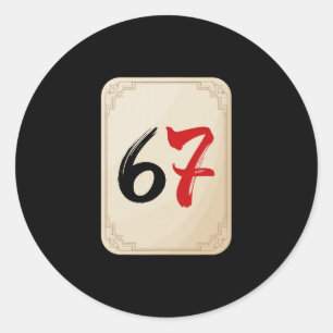 Mahjong 6 And 7 Matching 67 Mahjongs Group Costume Classic Round Sticker