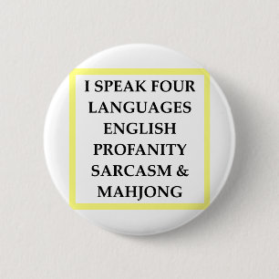 MAHJONG 6 CM ROUND BADGE