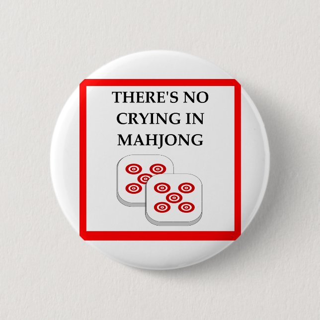 MAHJONG 6 CM ROUND BADGE (Front)