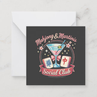 Mahjong and Martinis Social Club Card