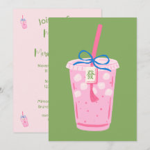 Mahjong and Morning Latte's Party Invitation