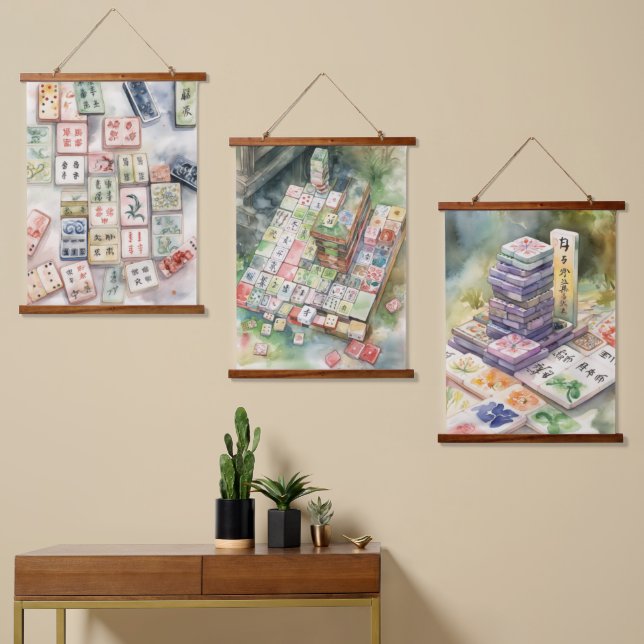 Mahjong Art  Hanging Tapestry (Asymmetrical)