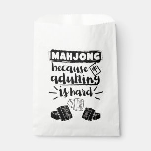 Mahjong because adulting is hard   Funny mahjong Favour Bags