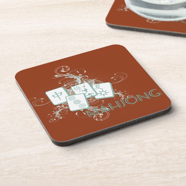 mahjong blue coaster (Left Side)