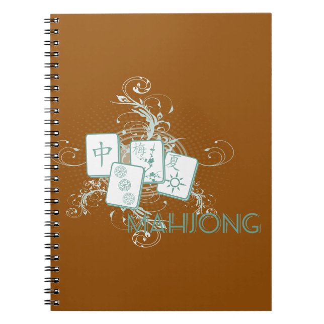 mahjong blue spiral notebook (Front)