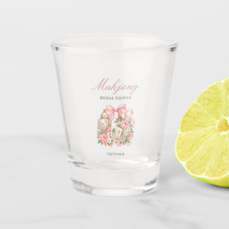 Mahjong bridal shower shot glass