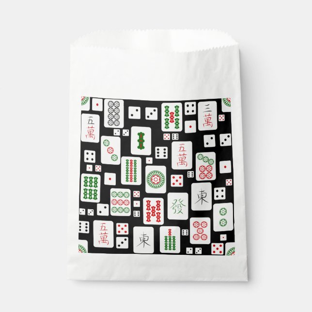 Mahjong cards game dice  favour bags (Front)