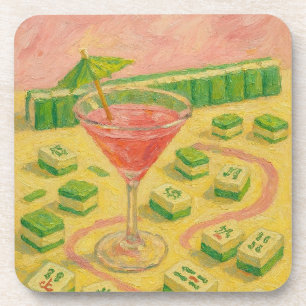 Mahjong Chic Painting Cocktail  Coaster