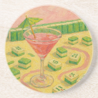 Mahjong Chic Painting Cocktail Coaster