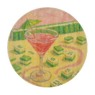 Mahjong Chic Painting Cocktail Cutting Board