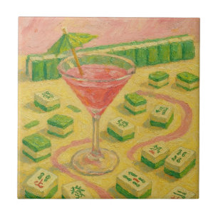 Mahjong Chic Painting Cocktail  Tile