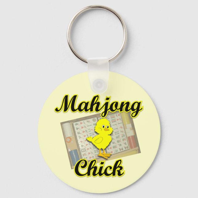 Mahjong Chick #2 Key Ring (Front)