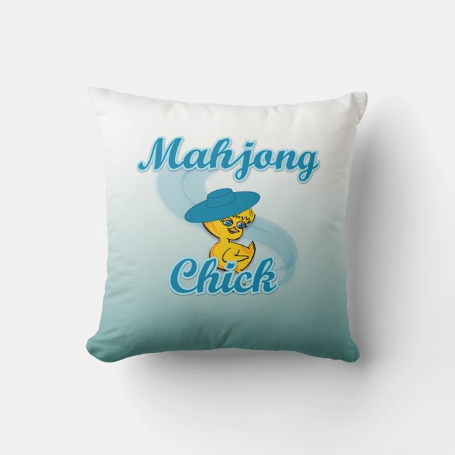 Mahjong Chick #3 Cushion (Front)