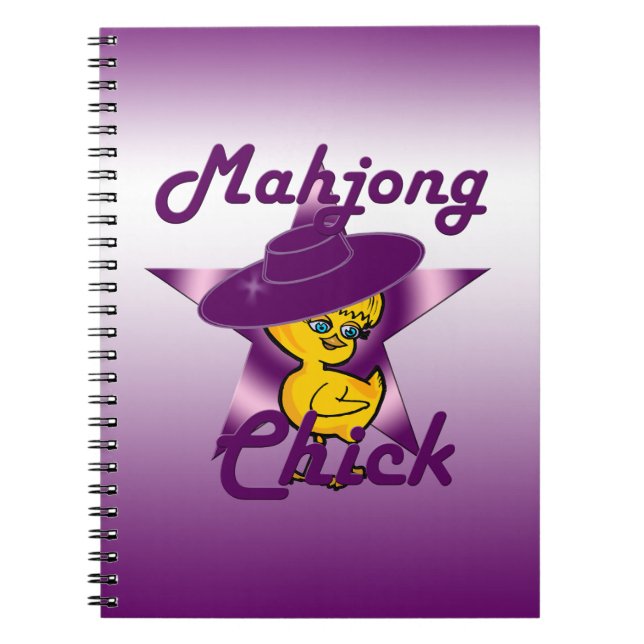Mahjong Chick #9 Spiral Notebook (Front)