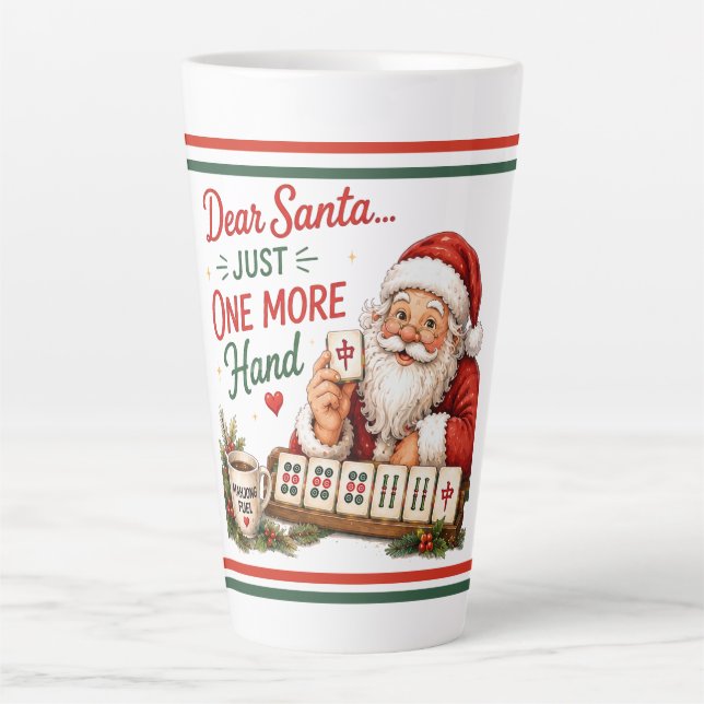 Mahjong Christmas Humour  Latte Mug (Front)