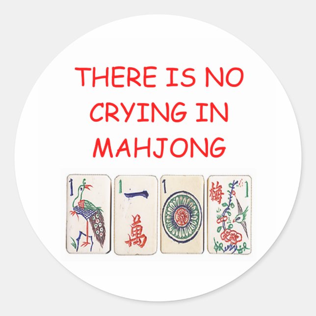 MAHJONG CLASSIC ROUND STICKER (Front)