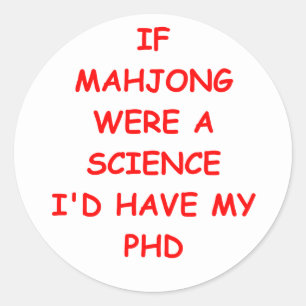 mahjong classic round sticker