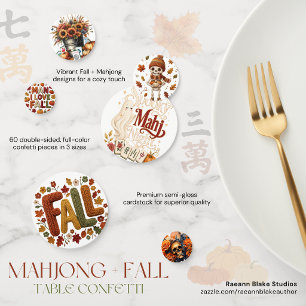 Mahjong + Fall Designed Table Confetti