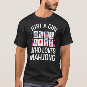Mahjong For Girls Women Chinese Mahjong Players T-Shirt