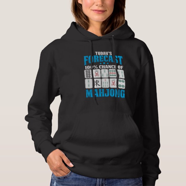 Mahjong Forecast Mah Jong Boardgame Lover Hoodie (Front)