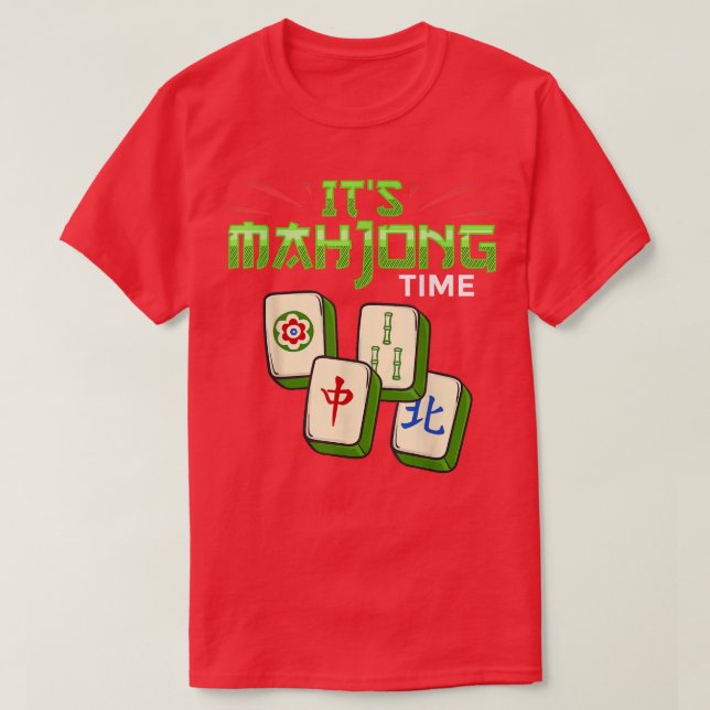 Mahjong Game Mah Jongg Online Player Tile  T-Shirt (Design Front)