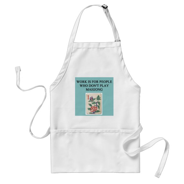 mahjong game player standard apron (Front)