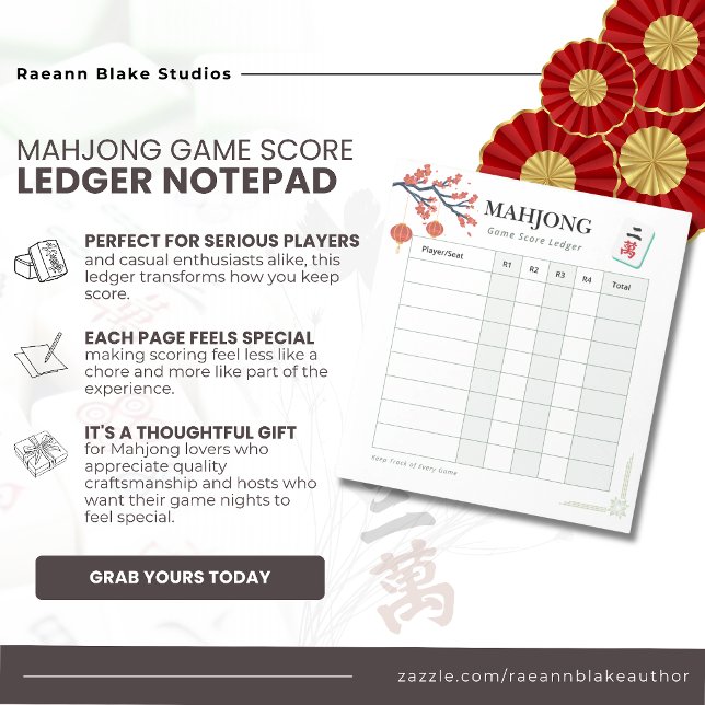 Mahjong Game Score Ledger Notepad (Creator Uploaded)
